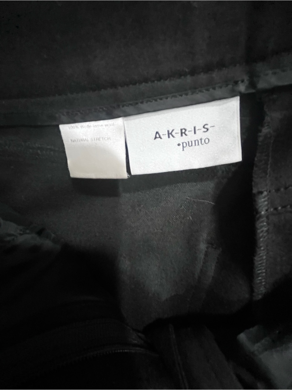 Akris Punto Black 100% Wool Natural Stretch Straight Leg Pants Size 4 - Picture 3 of 10